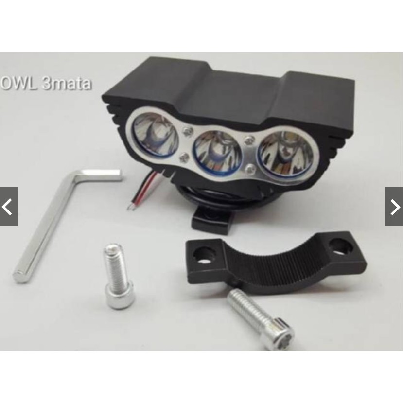 Lampu tembak led owl mini 30watt 3 mata cree 3 led mode ultrafire