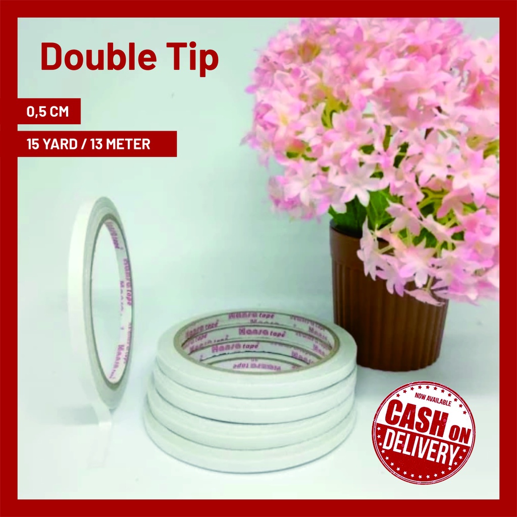 

Double Tape / Selotip / Solasi / Solatip bolak balik 0,5 cm