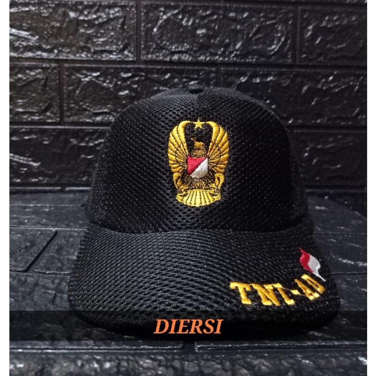 DIERSI STORE TOPI DOUBLE MESH BORDIR TNI ANGKATAN DARAT /TOPI BORDIR TNI AD/TOPI TENTARA INDONESIA