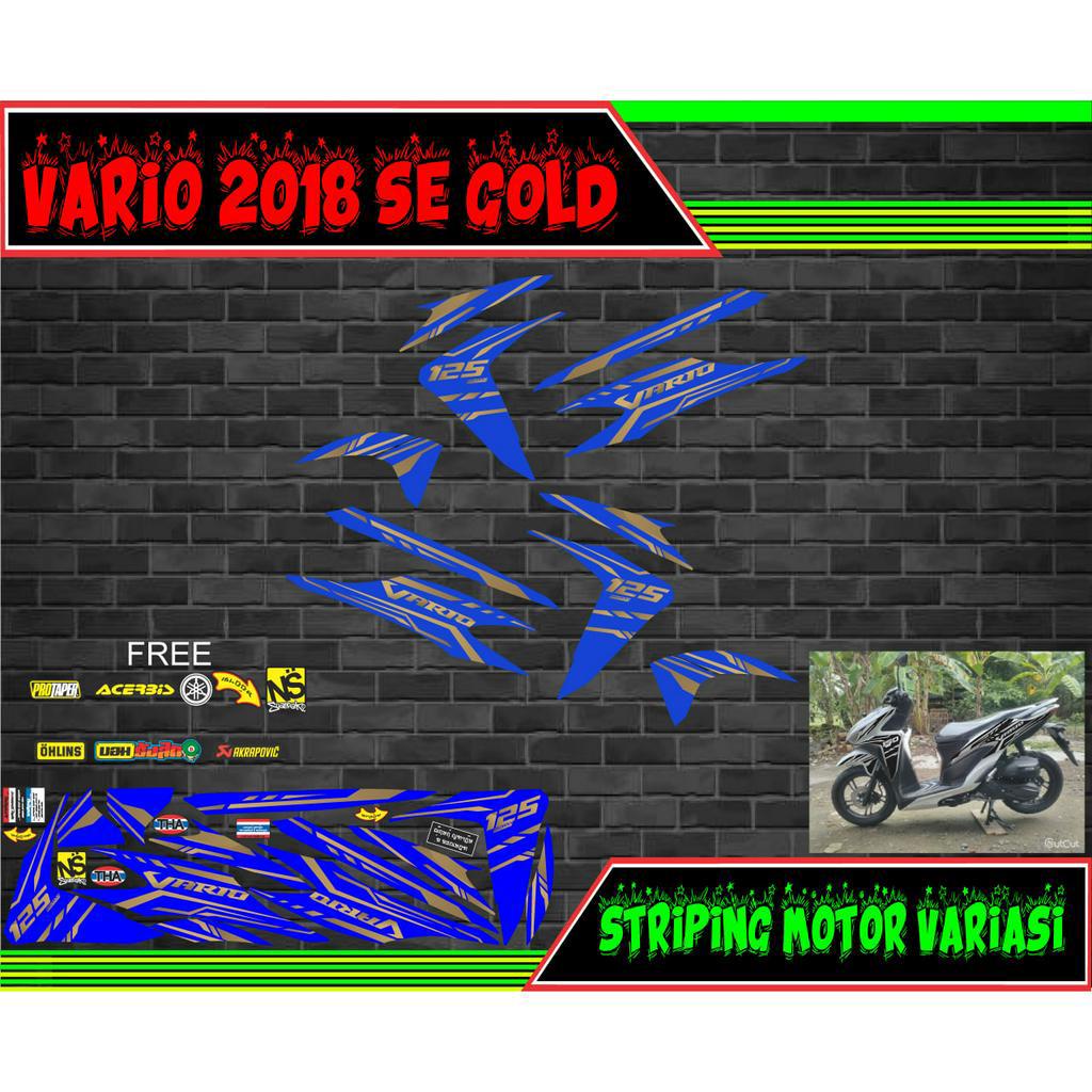 striping stiker motor vario all new grafis se gold 125