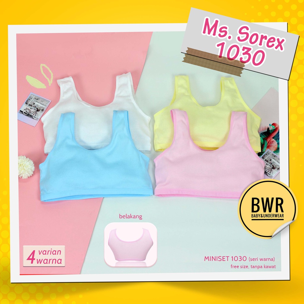 Miniset Sorex Remaja Y1030 Rainbow / Miniset Remaja ABG Perempuan Tali Lebar y 1030 - Bwr