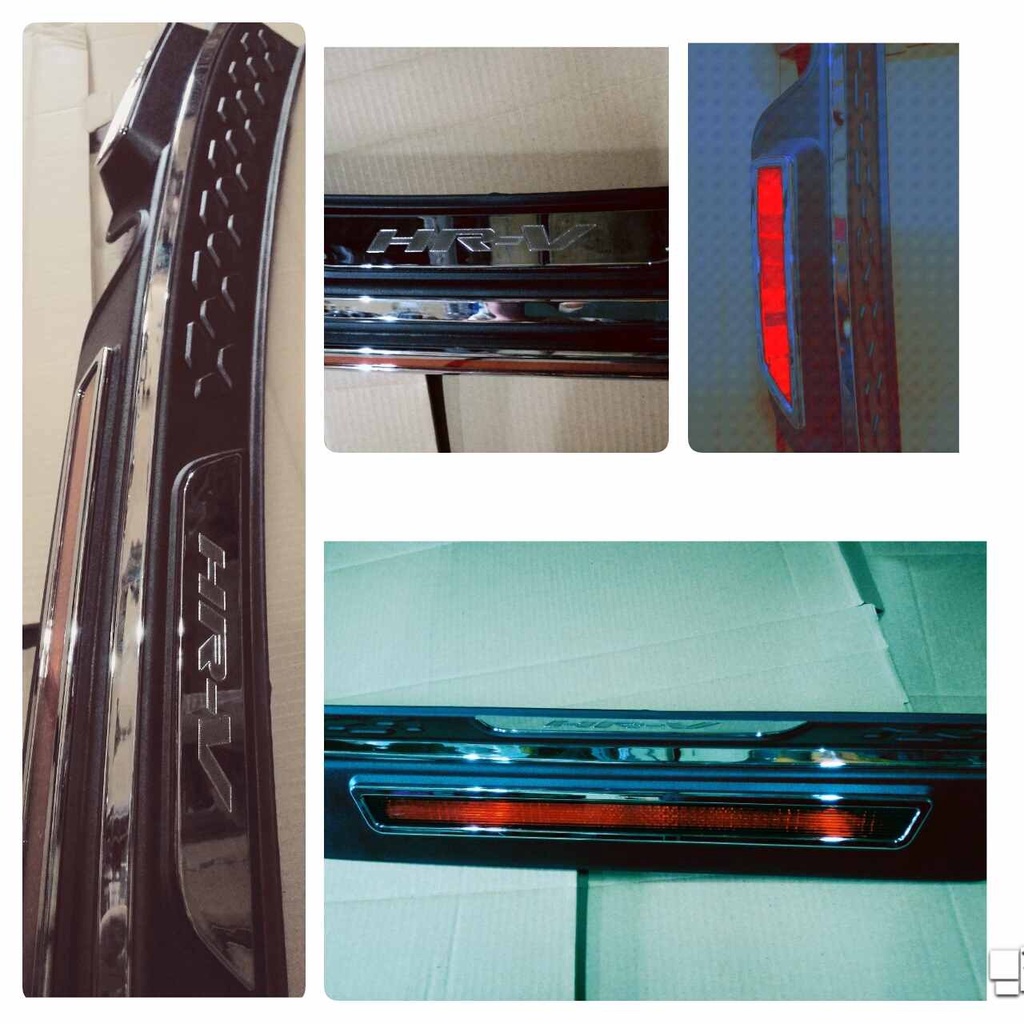 Sillplate Belakang / Back Door Sill Plate / Silplate Belakang Elegant Honda HRV Model Combinasi Chrome With Reflektor