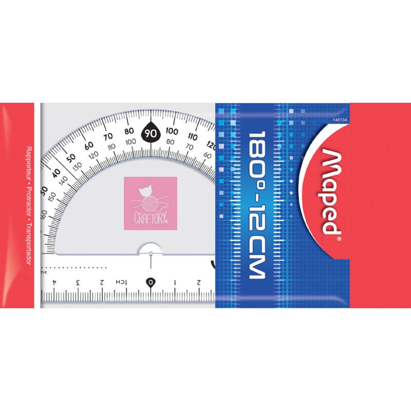 

Maped Ruler 12cm penggaris Busur 180 Derajat essential