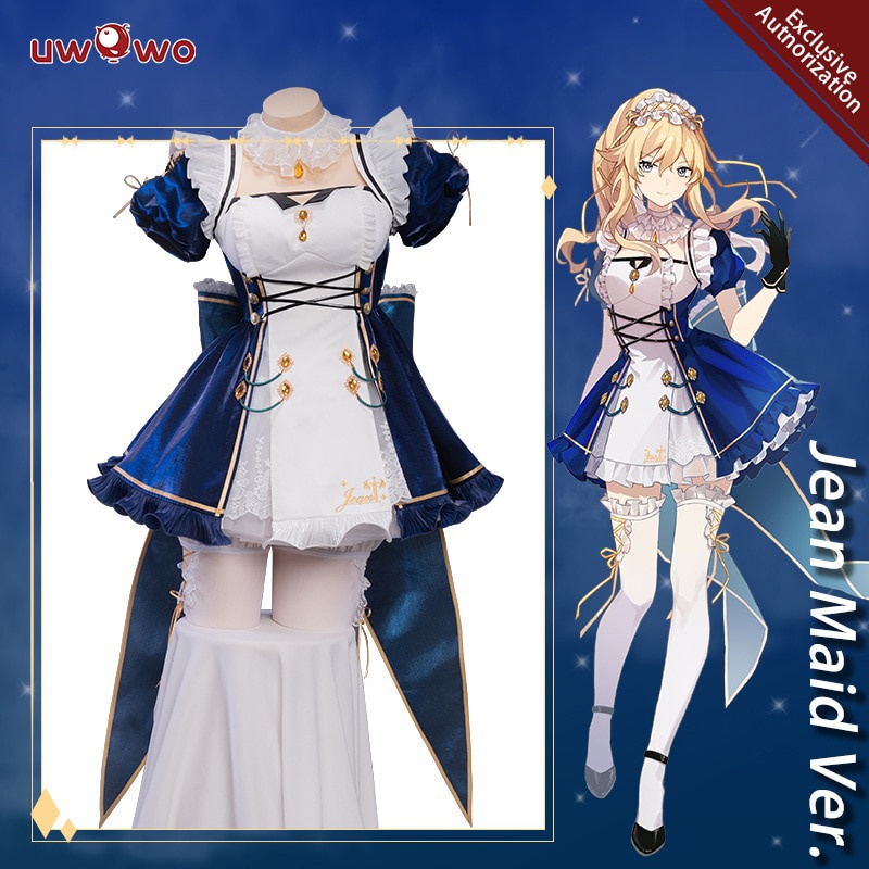 PREORDER Exclusive Authorization UWOWO Jean Cosplay Game Genshin Impact Maid Ver. Dress Outfit Costume For Girls Women Christmas
