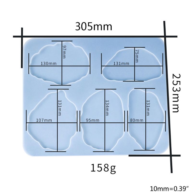 SIY  Crystal Epoxy Resin Mold Coaster Cup Mat Casting Silicone Mould DIY Making Tool