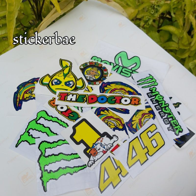 stiker motor dan helm valentino rossi part 4