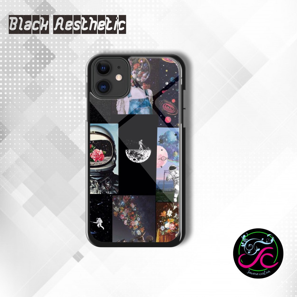 Hardcase 2D Glossy BLACK AESTHETIC Vivo Y53 Y11 Y12 Y15 Y17 Y12s Y19 U3 Y5s U20 Y1s Y20 Y20s JW2601-6
