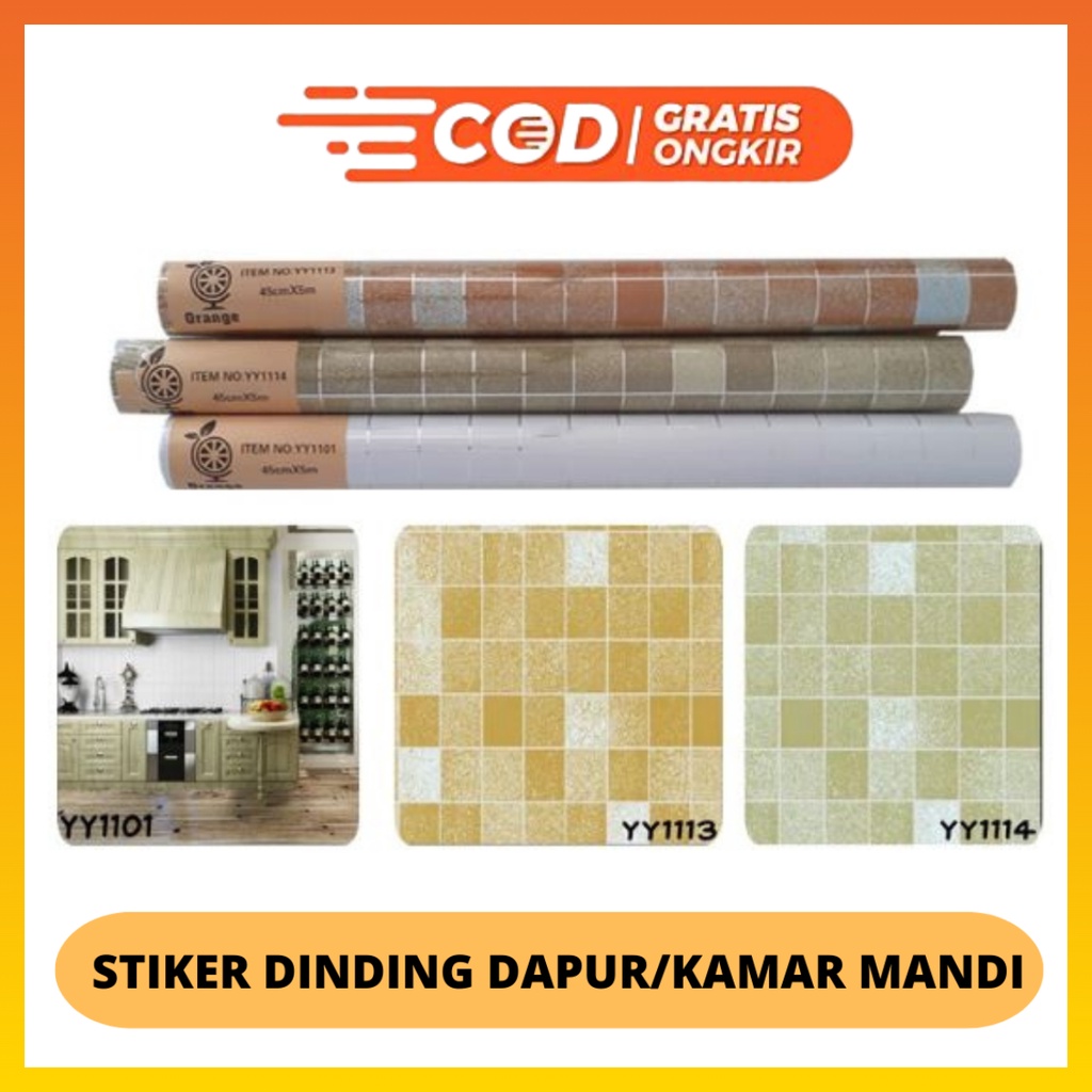 Wallpaper Stiker Dapur dan Kamar Mandi Anti Air dan Anti Minyak 45 cm x 5 m WHFURNITURE