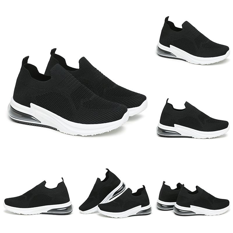 [GROSIR][COD] SEVEN_DAY SEPATU RAJUT WANITA OLAHRAGA TANPA TALI SPORT SHOES HITAM A-668