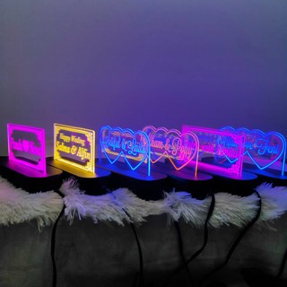 10x5 cm LAMPU  AKRILIK CUSTOM LAMPU  TIDUR  DEKORASI 