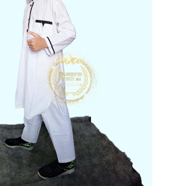 ✽ Koko Kurta Hadroh Putih / Setelan Busana Muslim Anak Laki-Laki Baju koko Putih Hadroh ☛
