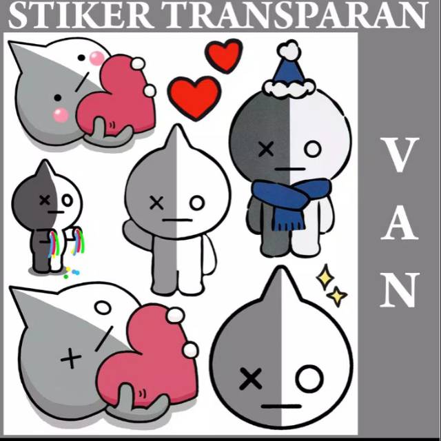 

Stiker tranparan BTS