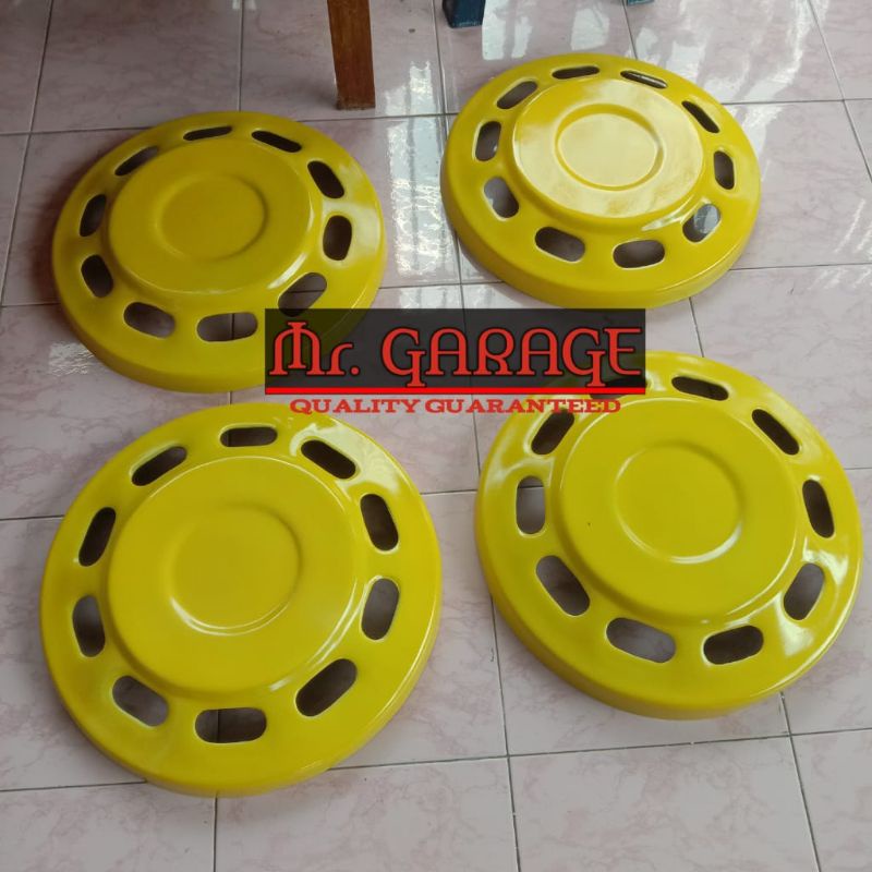 Wildop Weldop Wheel dop Ring15 / R15 Truk Engkel Model Spin Bahan Fiber