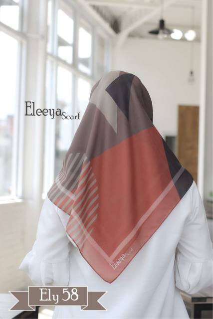 HIJAB SEGIEMPAT MOTIF ELY 58 II Eleeya Scarf