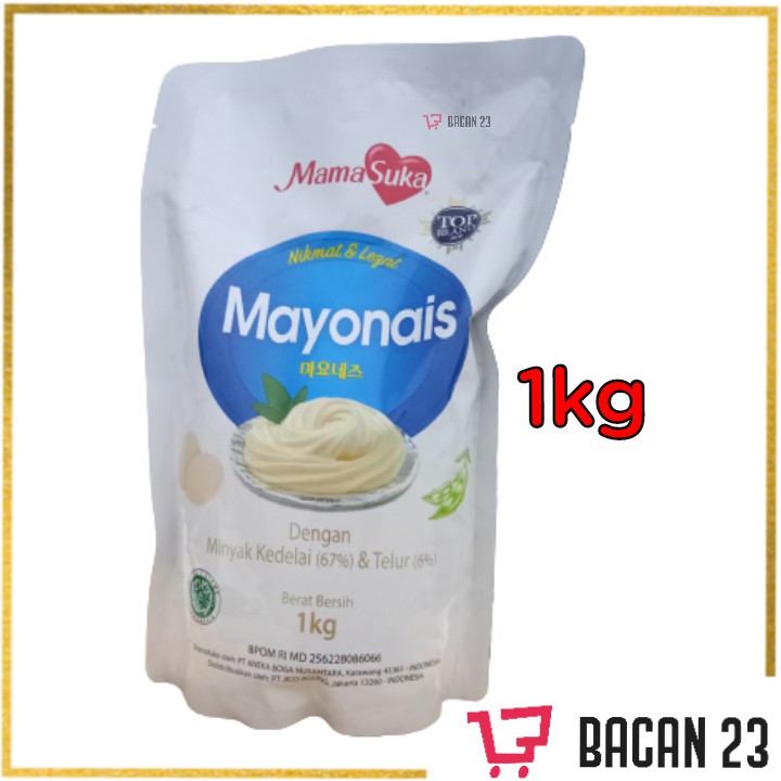 Mamasuka Mayonnaise ( 1kg ) / Mayonais Original Pouch / Bacan 23 - Bacan23