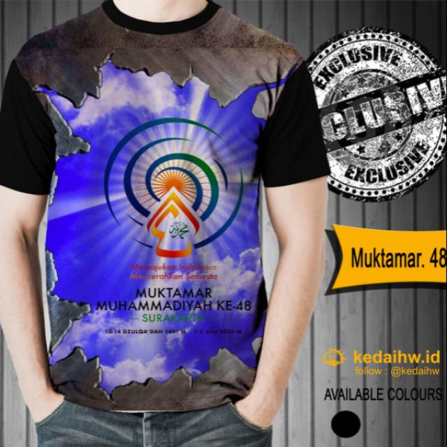 Kaos 3D Muktamar Muhammadiyah 48