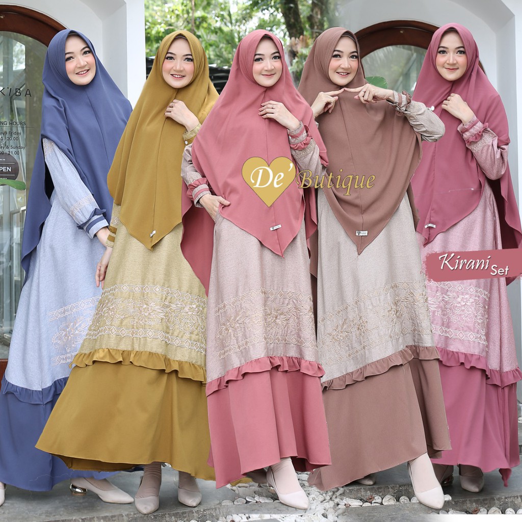 

GAMISKIRANA SET GAMIS BY DE BOUTIQUE/ GAMIS ITY CREPE MIX KATUN MADINAH