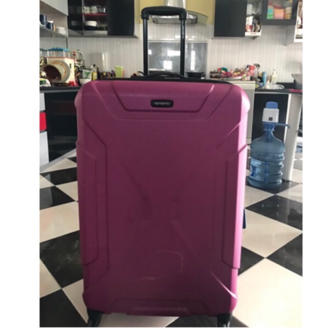 Preloved koper Samsonite besar 32 inch ungu muda hardcase