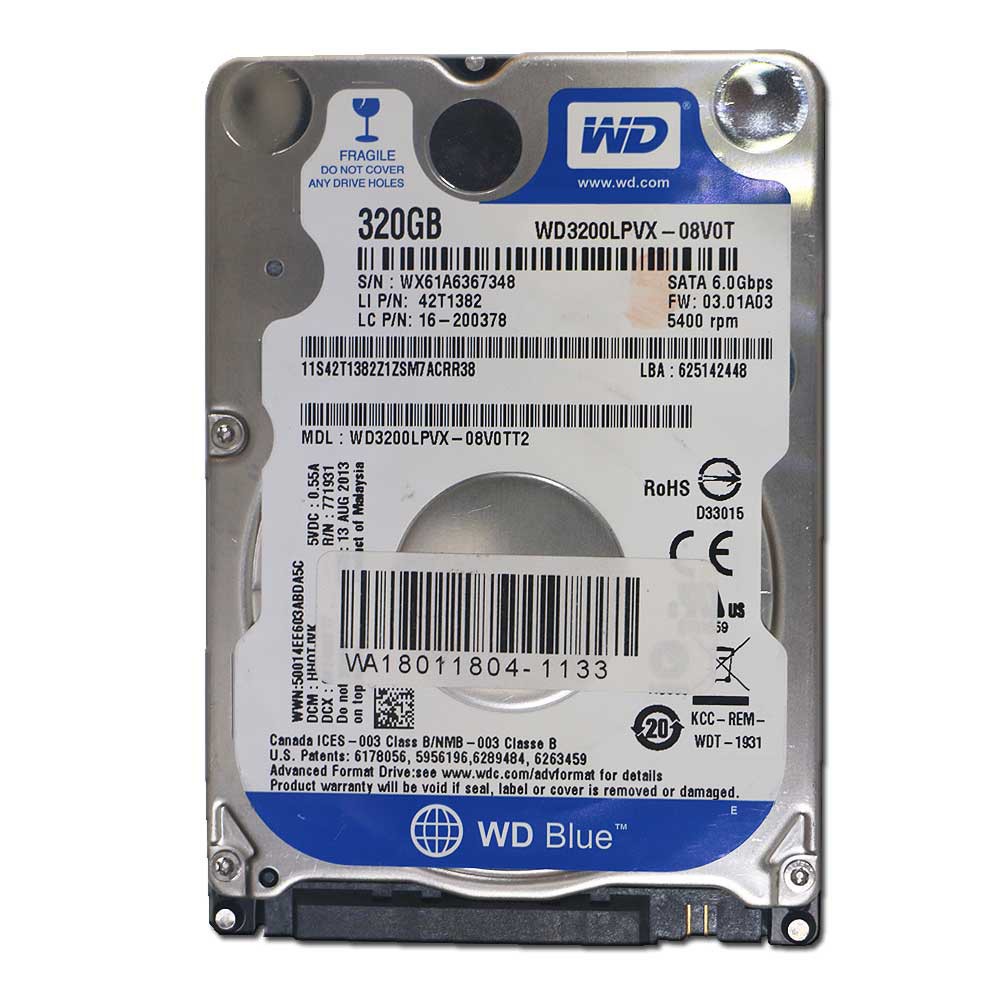 Harddisk Internal Laptop WD BLUE 2.5&quot; 320GB Garansi Resmi