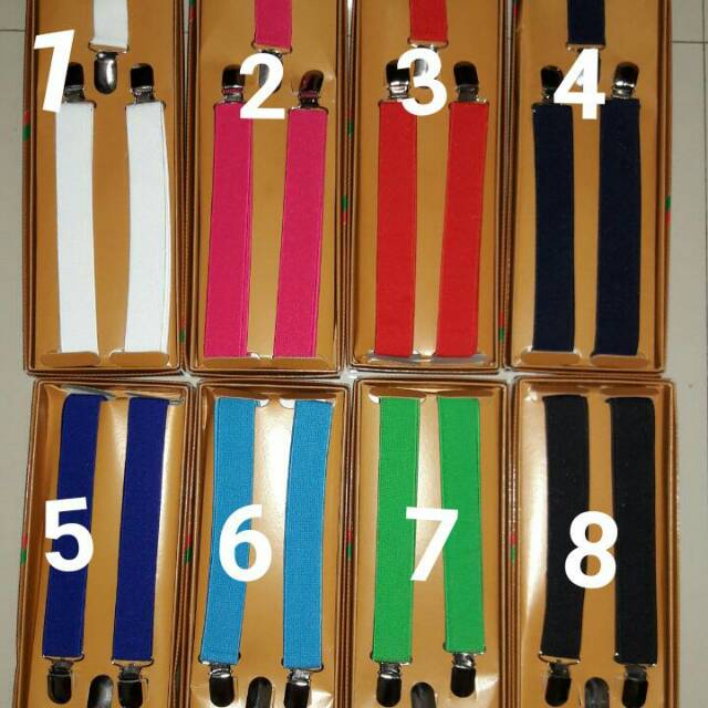 Suspender polos berbagai pilihan warna kwalitas import