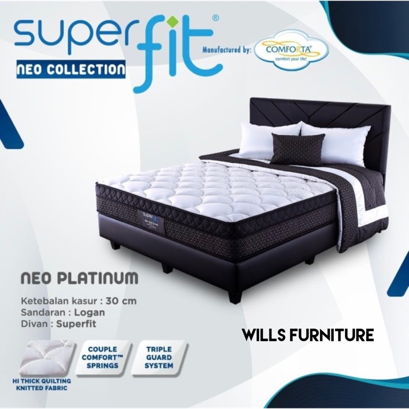 kasur springbed superfit comforta neo platinum murah makassar
