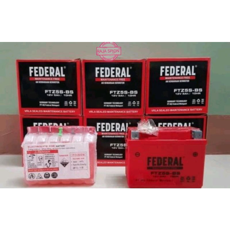 aki kering ftz5s/aki federal gtz5s/aki kering vixion fu karisma Vario beat mio scopy cs