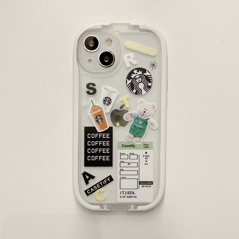 Casing iPhone 11 12 13 Pro MAX X XR XS MAX 7 8 Plus Motif Beruang Dan Alfabet 2 in 1