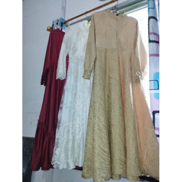 Preloved gamis full brokat