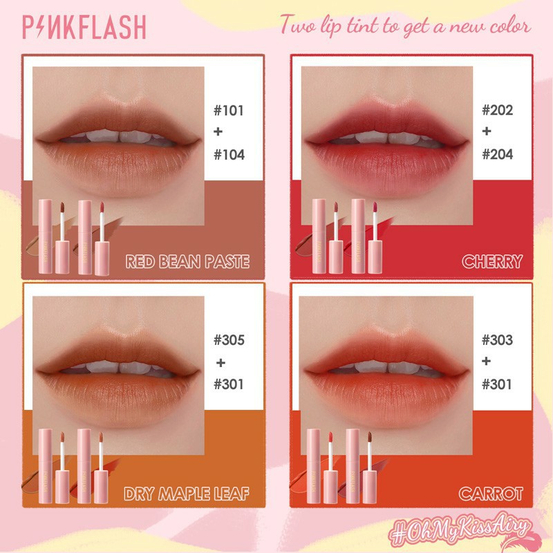 PINKFLASH Lipstick Cair Matte Tahan Air Fungsi Ganda Bisa Untuk Pipi Celebshine