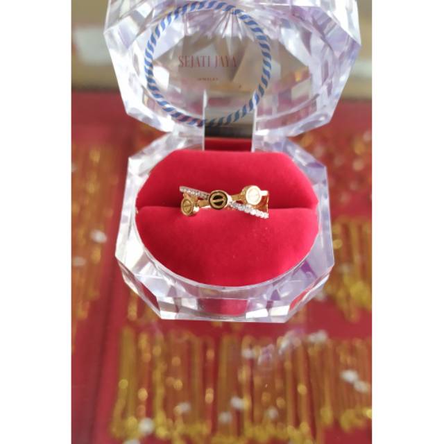 Cincin Cartier koin emas kadar 375