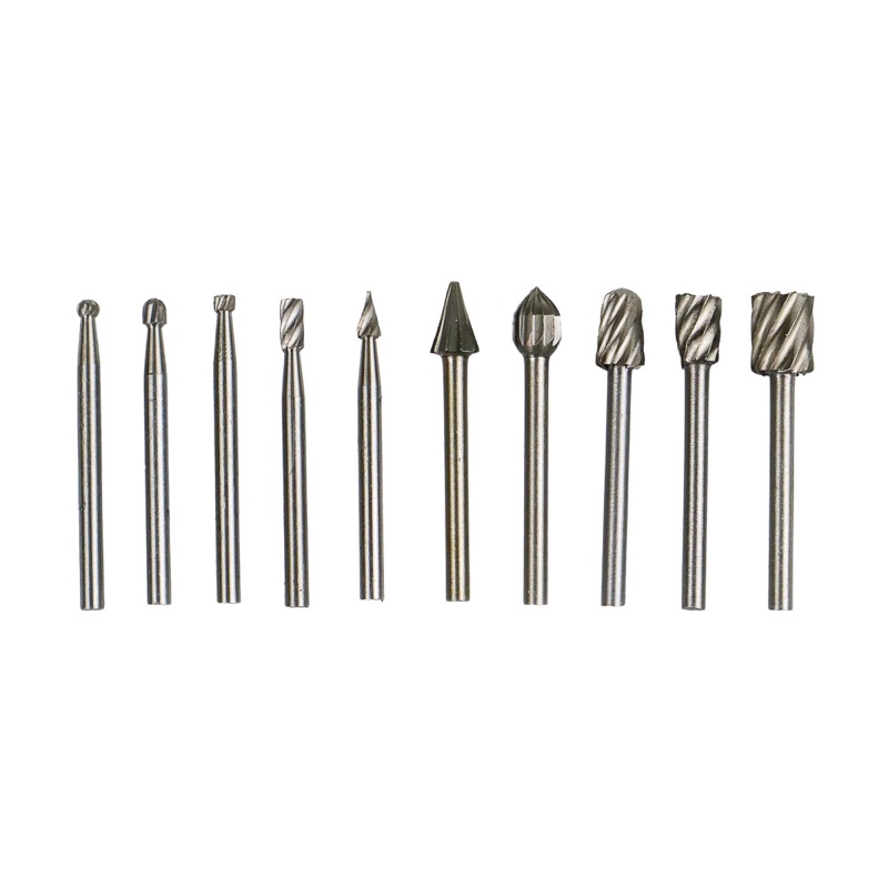 Taffware Mata Bor Tungsten Carbide Cone Spiral 10 PCS - GJ0106 - Silver