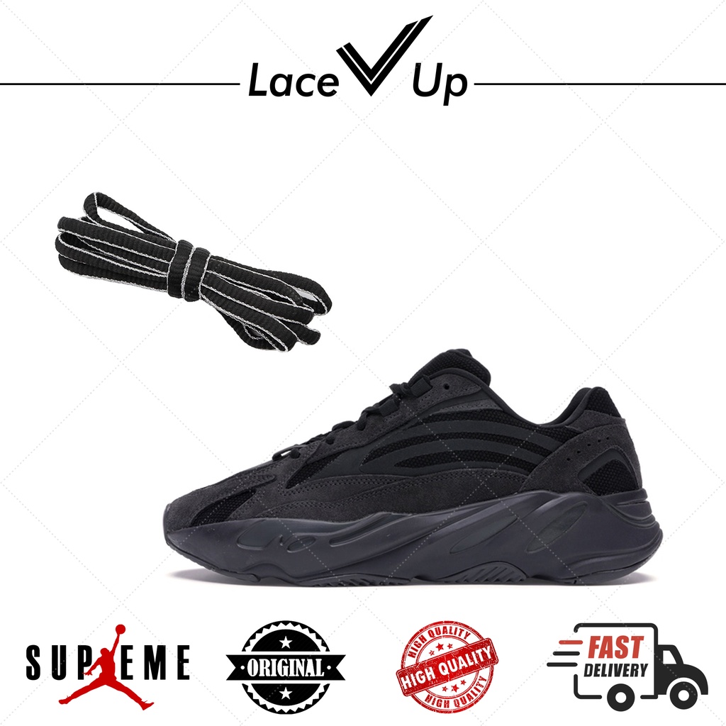 Tali Sepatu Oval Yeezy 700 Vanta Black | Yeezy 700 Vanta Black Laces