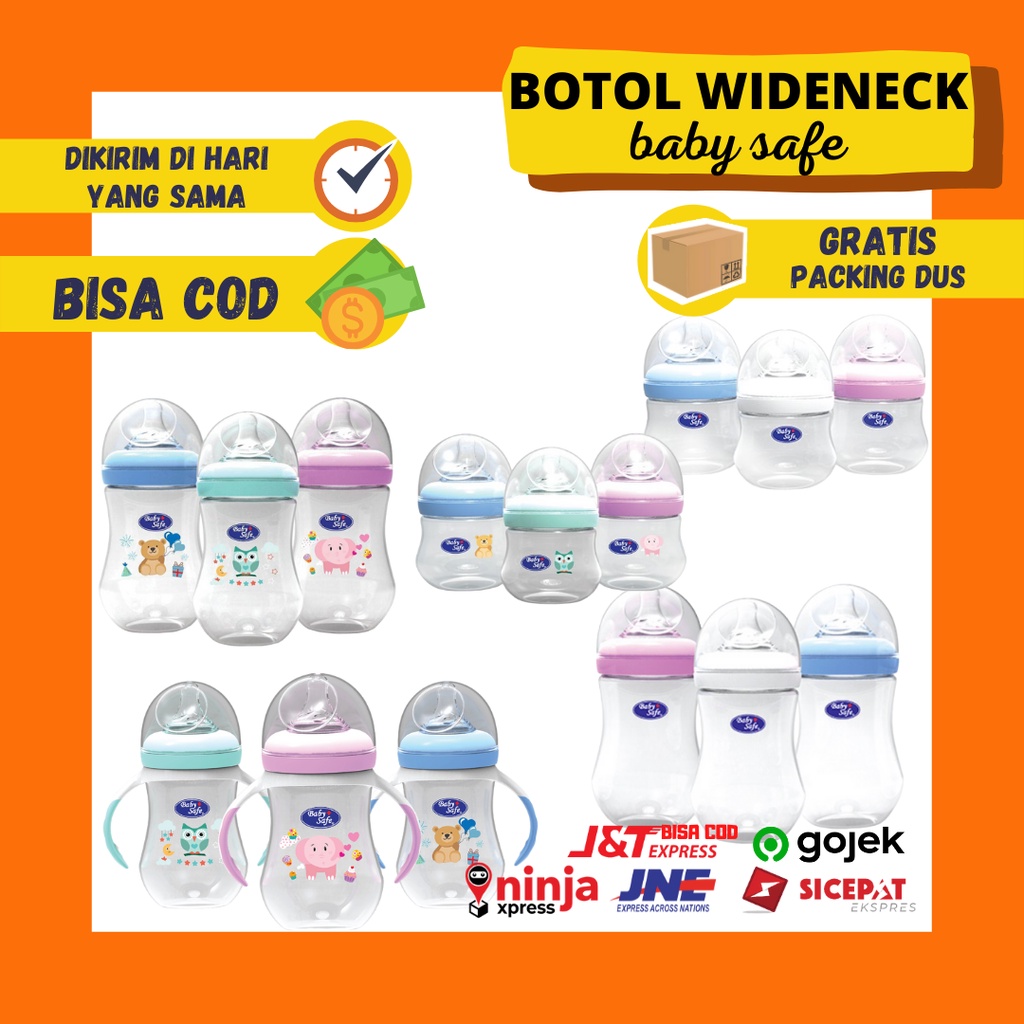 Botol Susu Baby Safe WN Wideneck 125 250 ml Asi Bayi WN001 WN002 WNS01 WNS02 WN04 WNS WN04 WN06