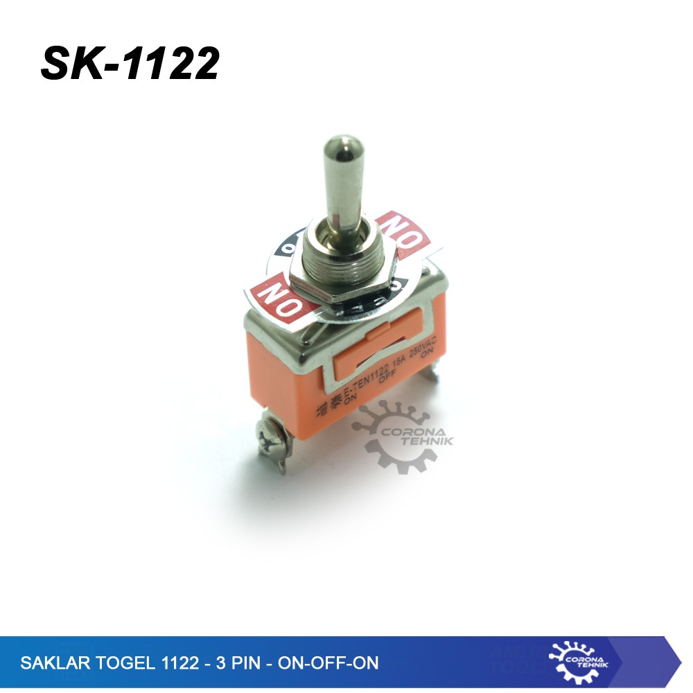 Saklar Toggle  1122 - 3 Pin - ON-OFF-ON