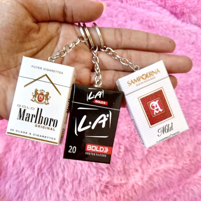 GANTUNGAN KUNCI MINIATUR ROKOK GANCI ROKO LUCU UNIK