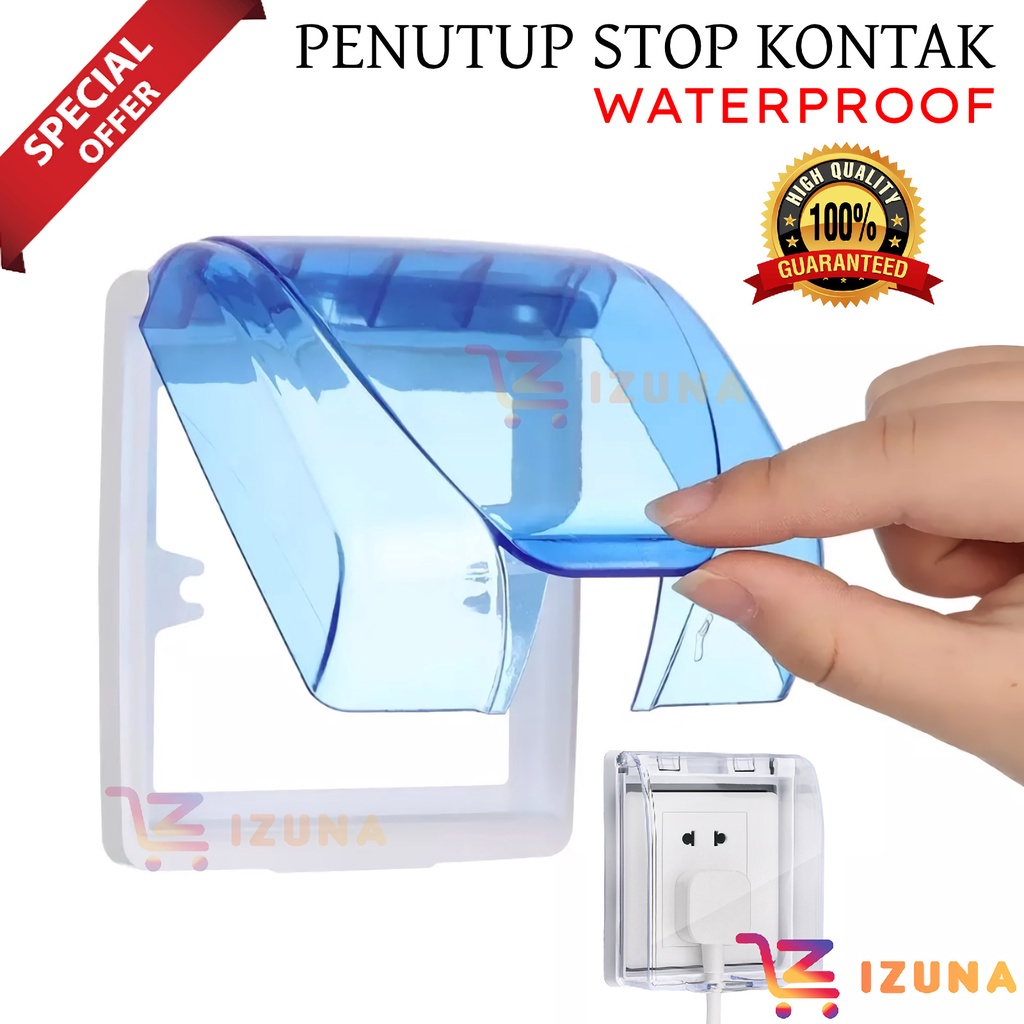 [IZUNA] PENUTUP PENGAMAN STOP KONTAK / COVER STOP KONTAK WATERPROOF / PENUTUP COLOKAN LISTRIK / PENUTUP SAKLAR STOP KONTAK