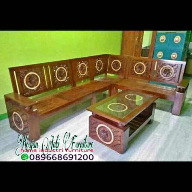 Kursi tamu sudut jati/kursi tamu/kursi jati/kursi sudut