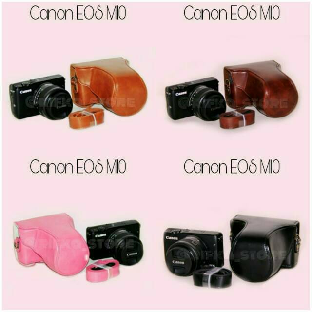 CANON EOS M10 M100 LEATHER CASE CAMERA (TAS KAMERA CANON EOS M10 M100 MIRRORLESS DSLR MURAH)