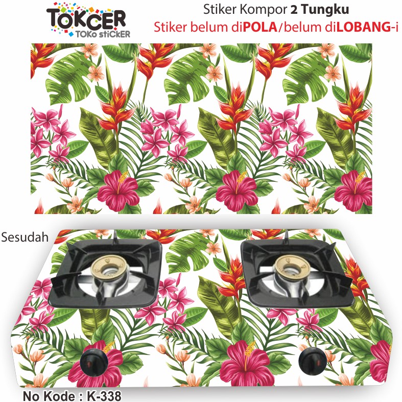 Stiker Kompor 2 Tungku MONSTERA