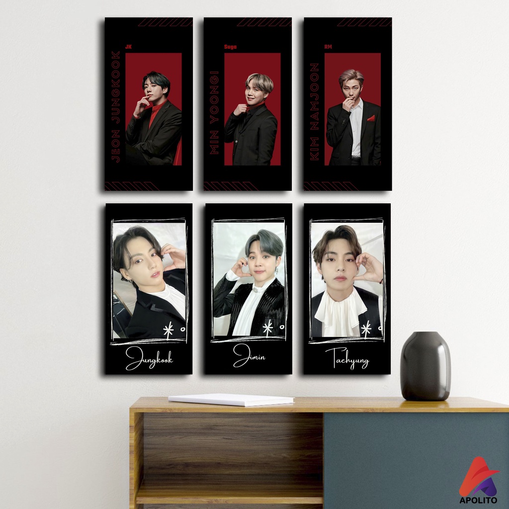 HIASAN DINDING BTS WALLDECOR  BTS PAJANGAN POSTER HIASAN KAMAR DEKORASI KAYU KPOP BTS APOLITO