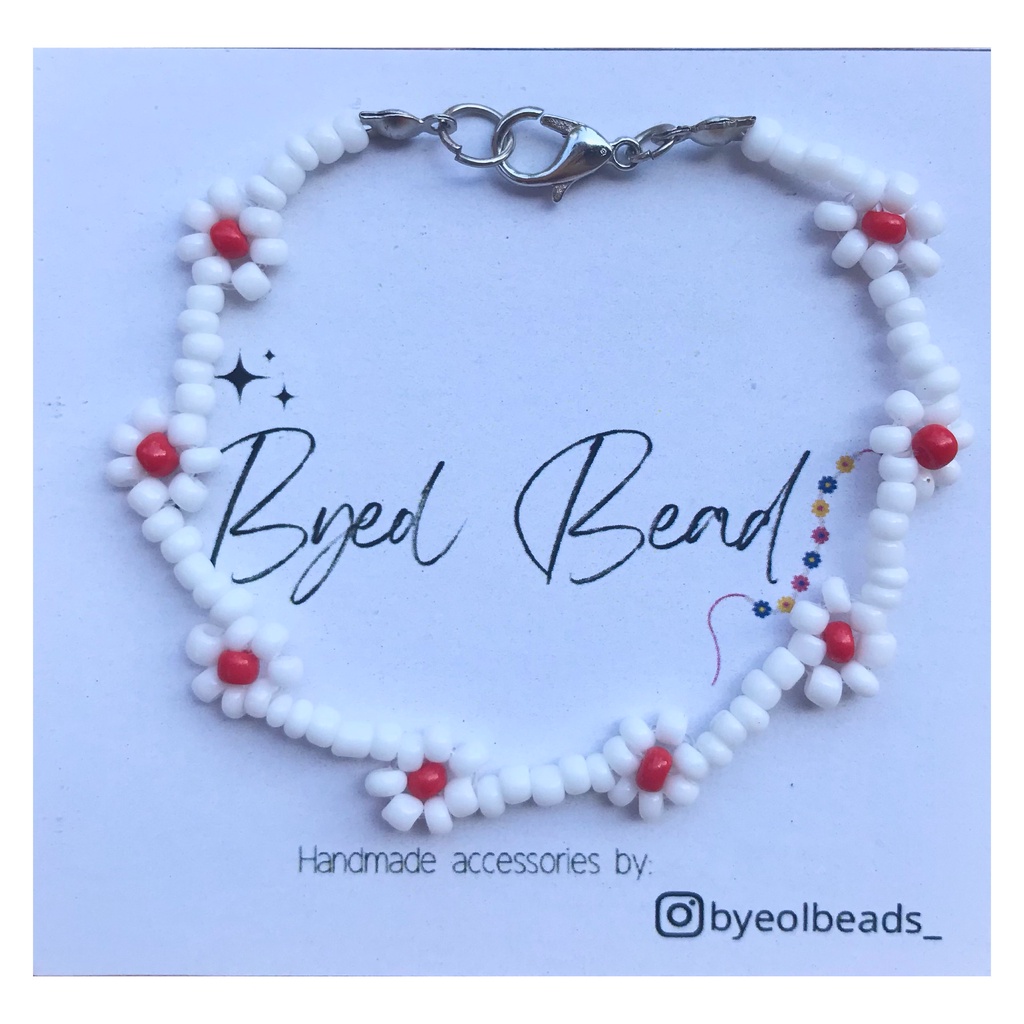 Gelang manik rantai stainless steel/gelang idol/gelang momo twice/beaded bracelets/bracelet beads