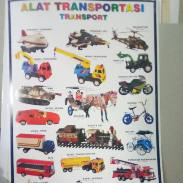 Poster belajar alat transportasi