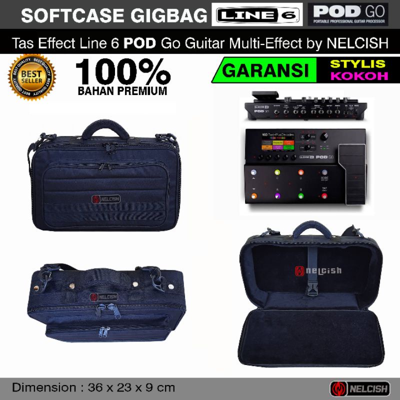 Tas Gigbag Softcase Efek Line 6 POD Go Multi Effects Pedal Guitar by NELCISH