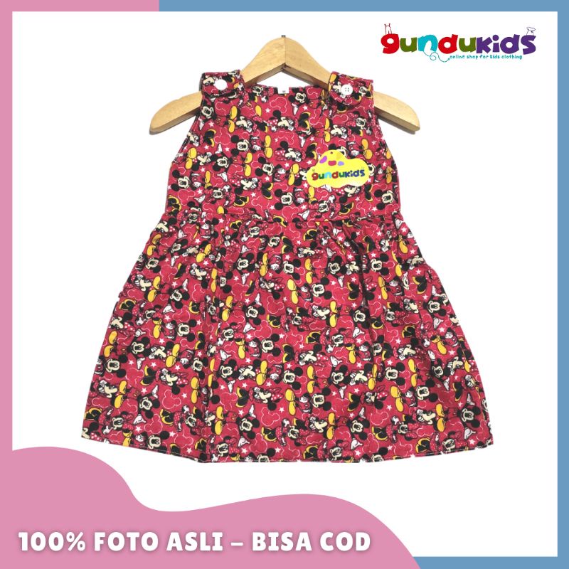 Pilih Motif / Dress kartun anak 1 tahun / bayi 0-12 bulan / kancing bahu catra / daster anak karakter / COD daster / dress karakter kancing 1-2 th / Dress anak bayi murah / lengan kutung / dress bayi perempuan-Mickey