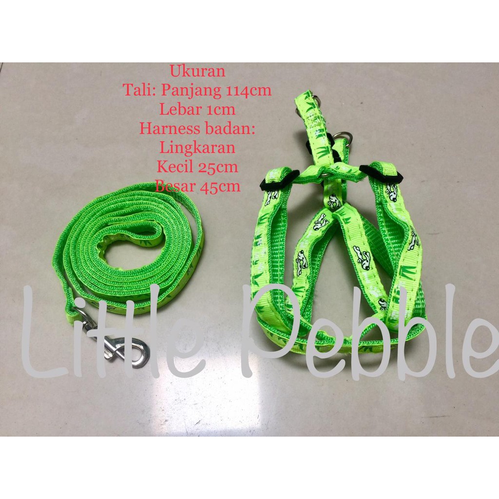 CA506 Tali Tuntun dan Harness Size Small Kucing Anjing Lebar 1cm