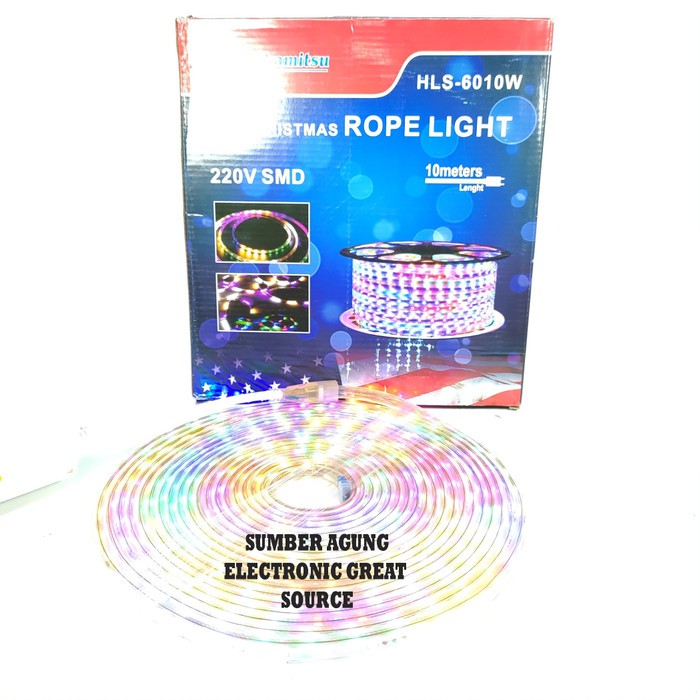 Hakamitsu HLS5010W Lampu Hias Selang RGB 220V SMD Anti Air Super Teran