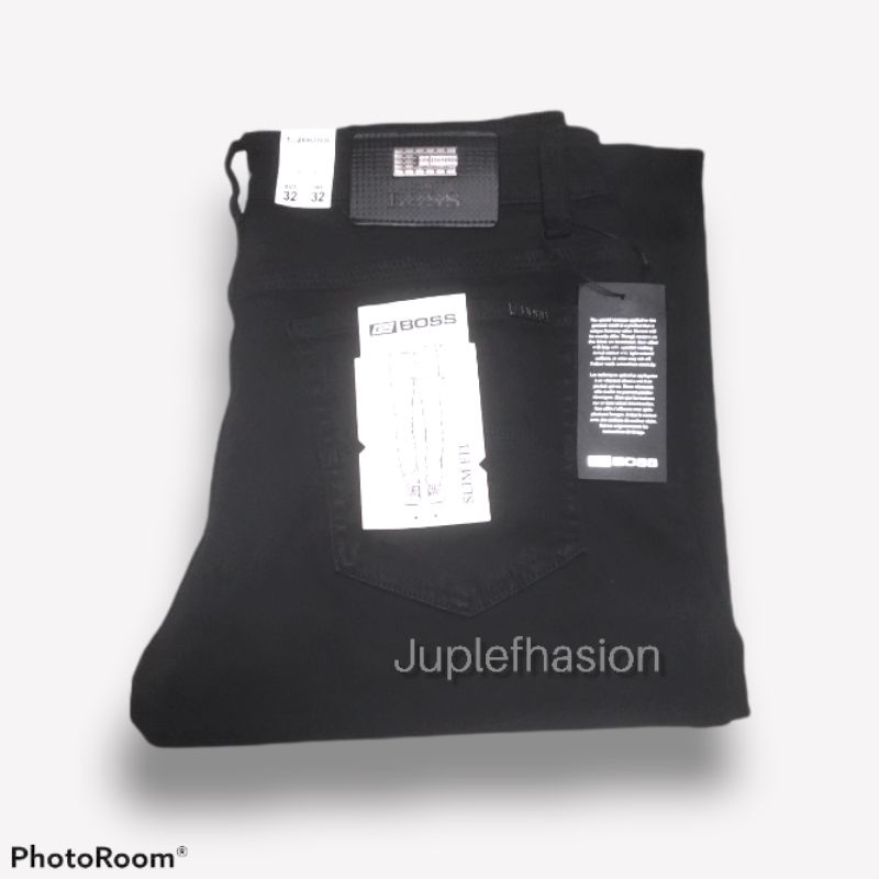 celana panjang jeans pria boss slimfit streach original
