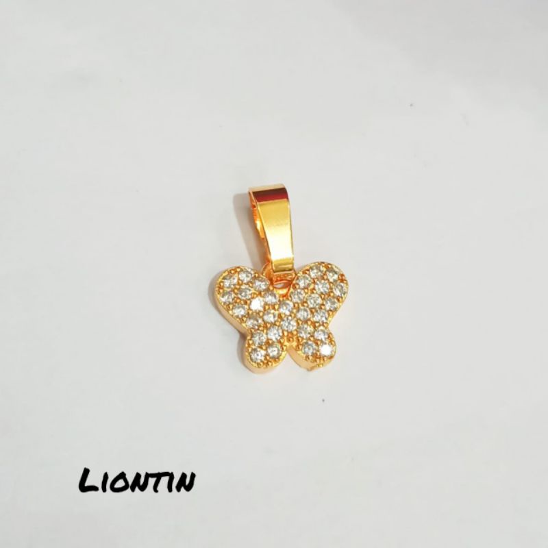 Kalung Dewasa+Liontin permata motif modern logam emas anti karat