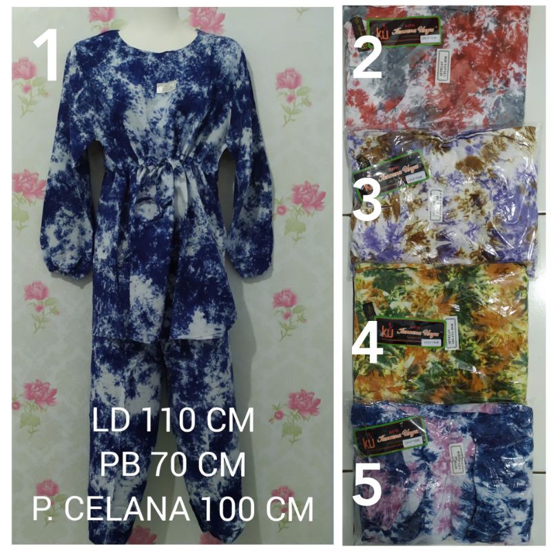 Diskon Setelan Celana Panjang Lengan Panjang Batik Kencana Ungu Hitam y9M5rLXSMMLKQq