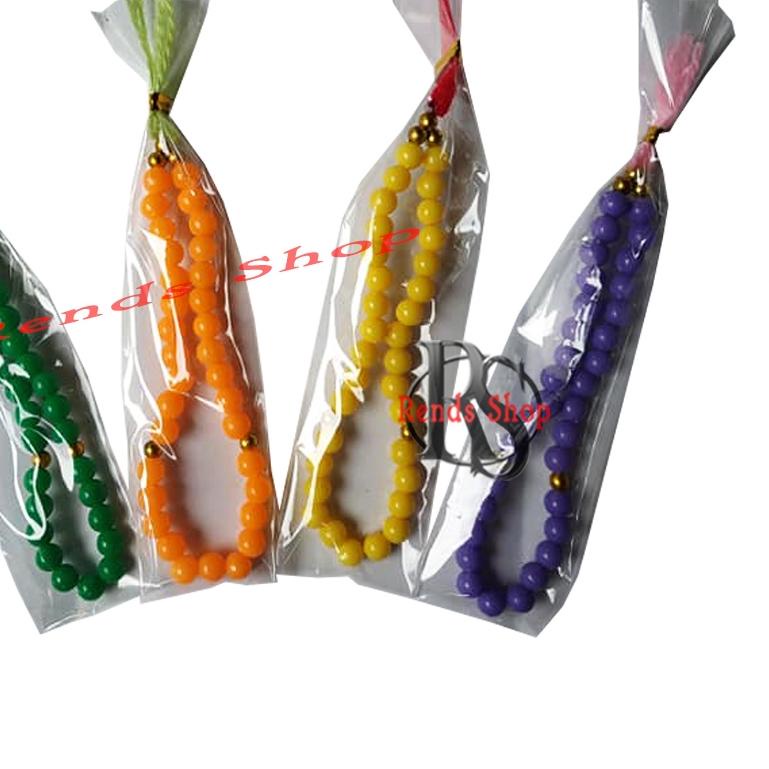 ✰ 100pcs Souvenir Tasbih Mute Transparan Kecil Plastik Mini 33 Butir Sovenir Pernikahan Murah ○